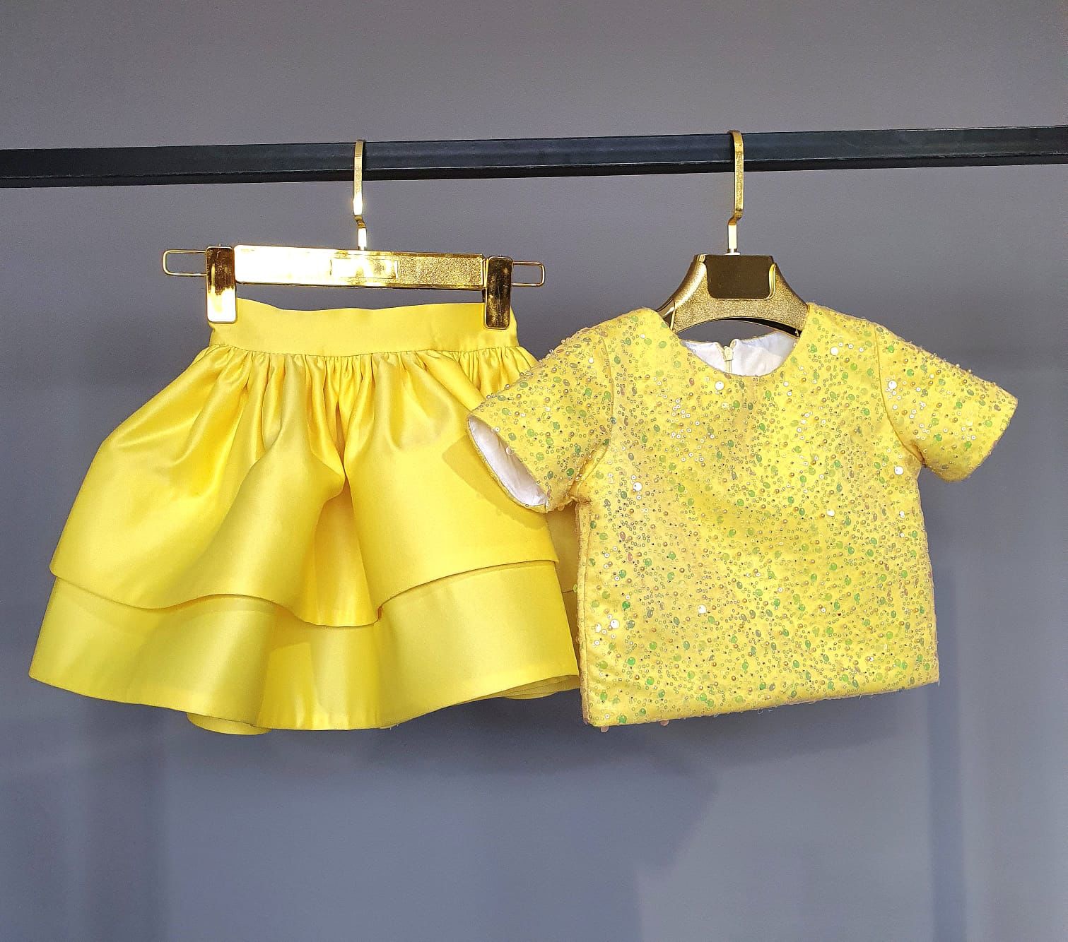 Elle Yellow Shimmery Matching Set